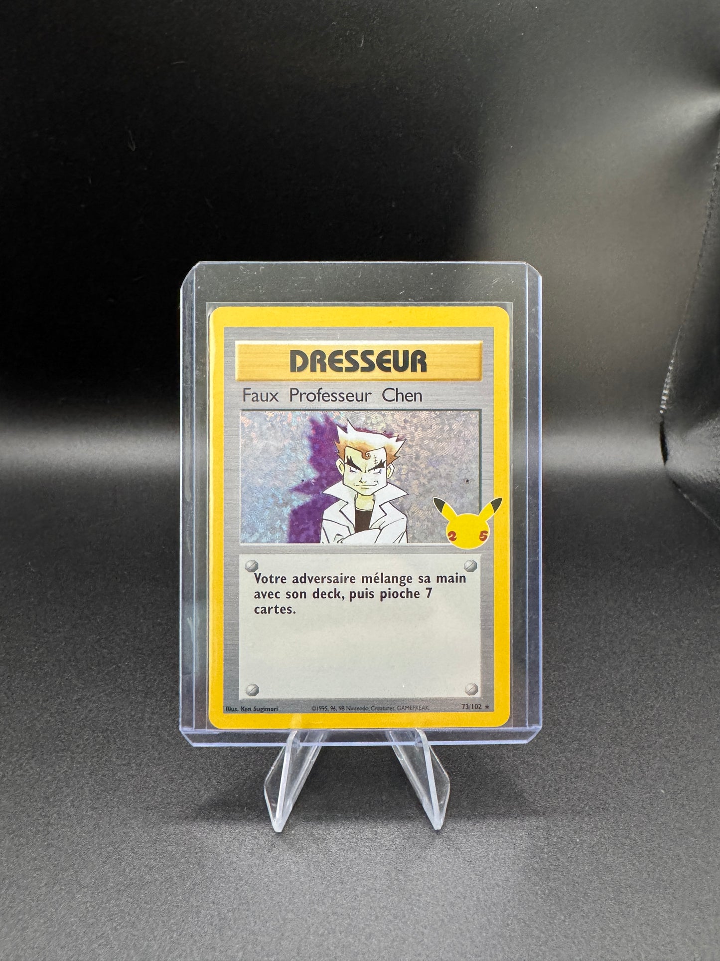 Carte dresseur Professeur Chen - 73/102 - Célébration 25 ans - FR