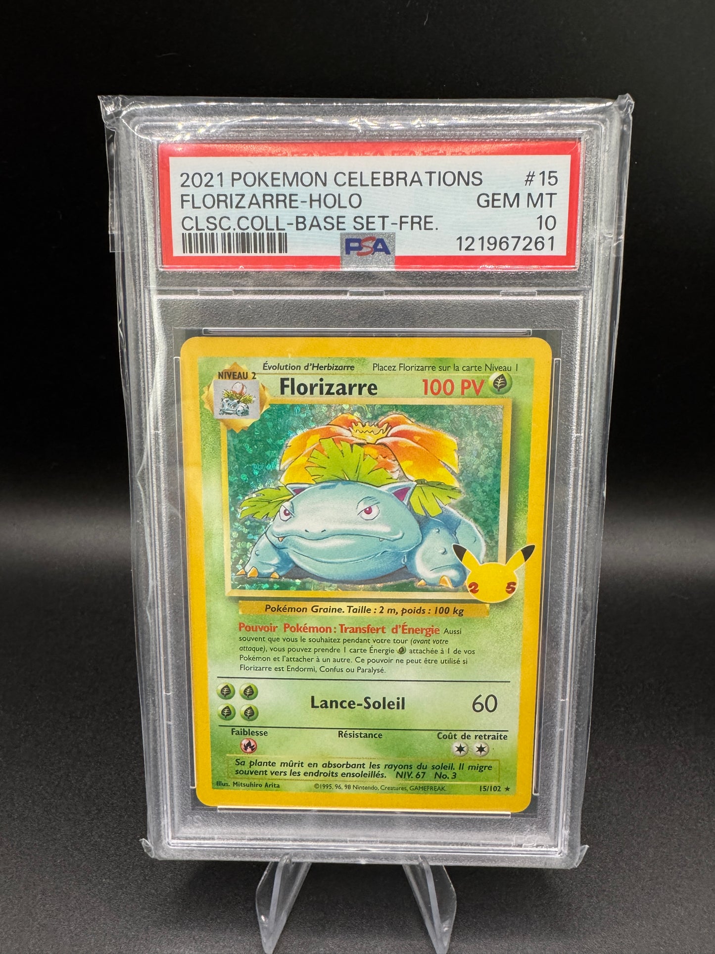Carte PSA 10 - Florizarre HOLO- Célébration 25 ans - 15/102 - FR