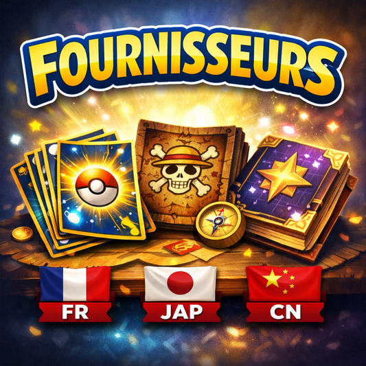 Achat FOURNISSEURS Officiels TGC (POKEMON, ONE PIECE, LORCANA ...)