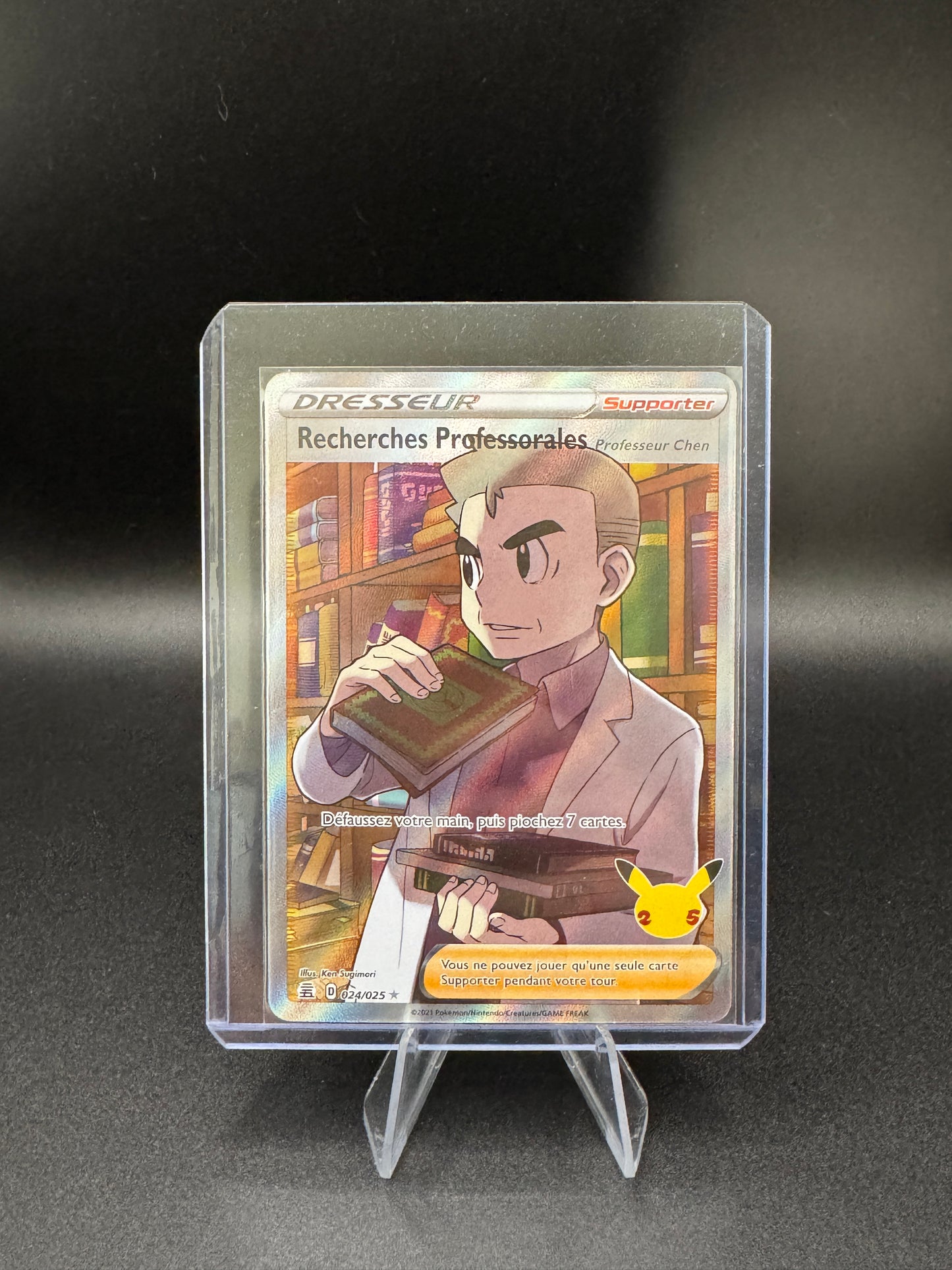 Carte Dresseur Professeur Chen - 024/025 - Celebration - 25 ans - FR
