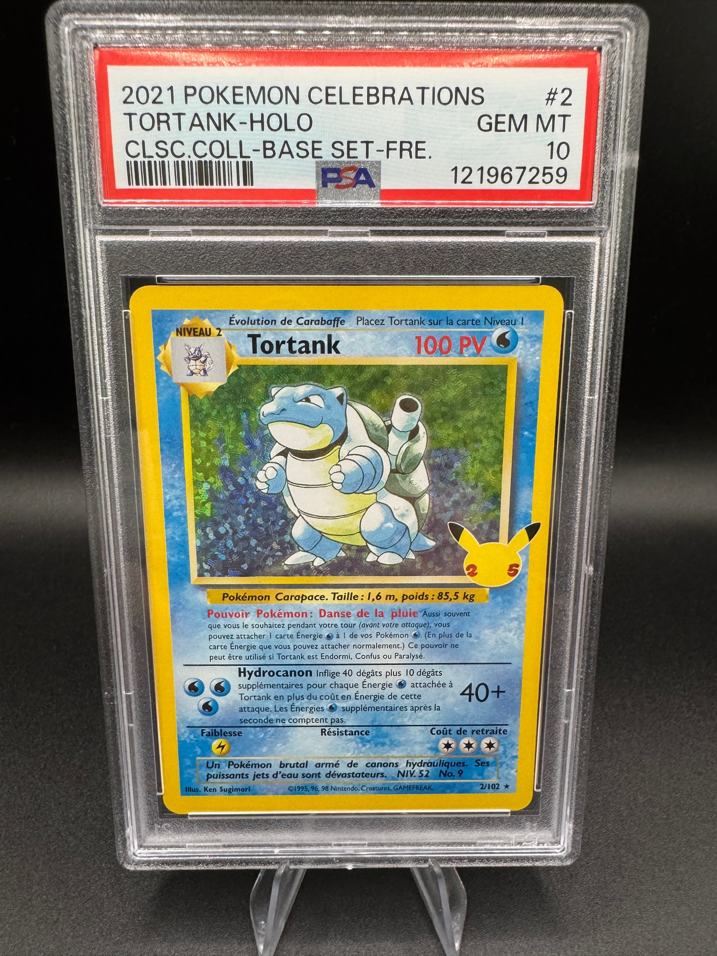 Carte PSA 10 Tortank - 2/102 - Célébration 25 ans - FR