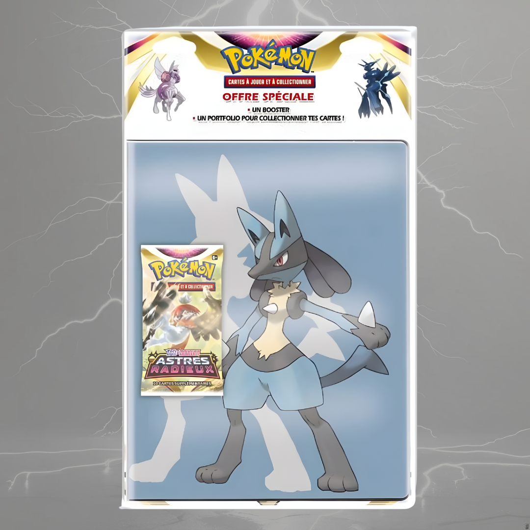 Classeur Pokemon 180 cases + 1 Booster Astres Radieux EB10 - FR